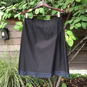 Black skirt with lace detailing